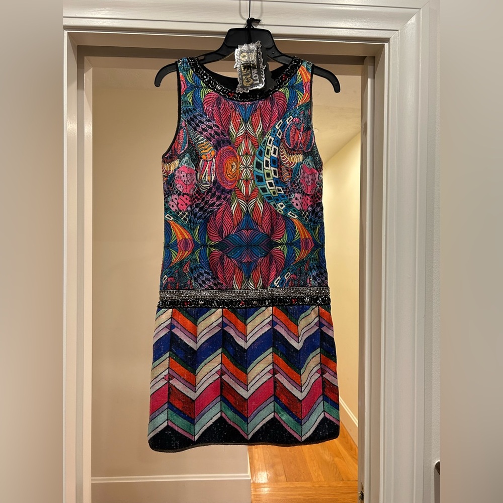 Colorful Sleeveless Patterned Dress